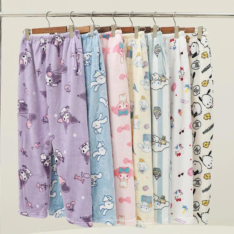 Sanrio Pastel Fluffy Pyjama Pants In Kawaii Shop