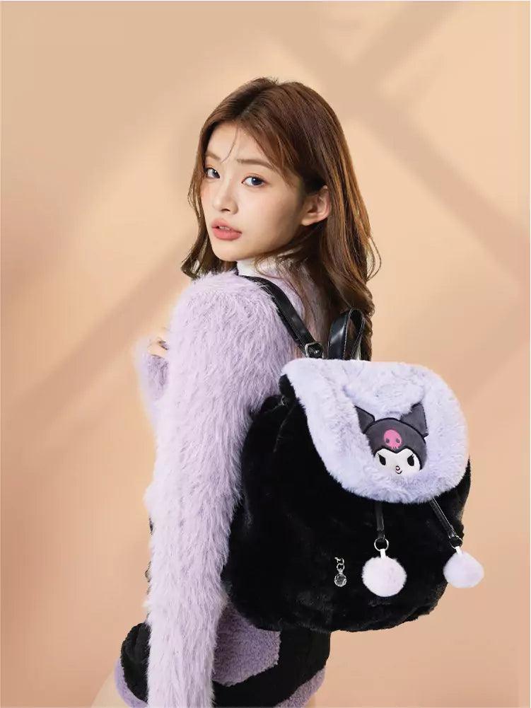 Fluffy backpacks sales