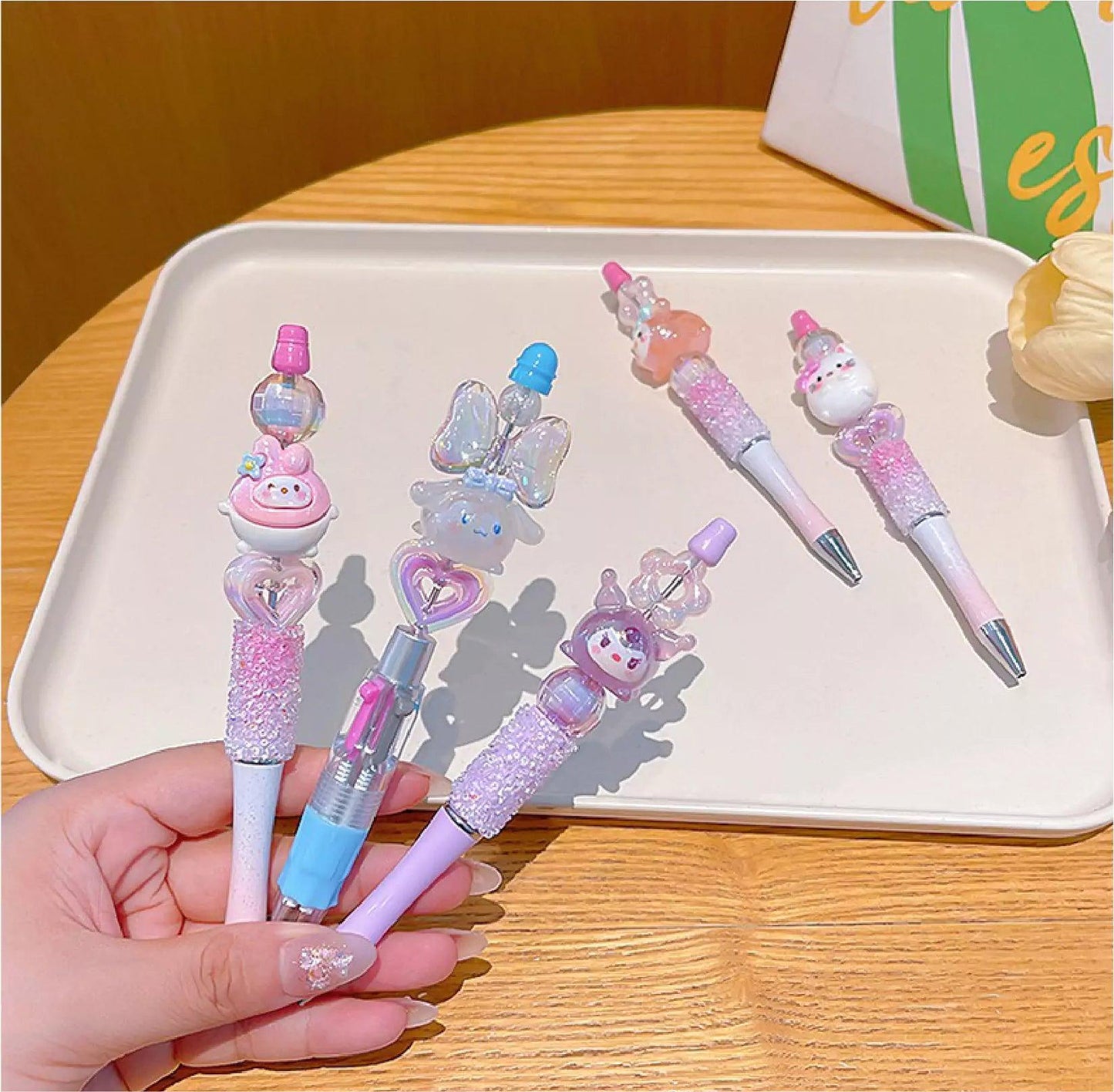 Handmade Glittering Sanrio Characters Ballpoint Pen – In Kawaii Shop