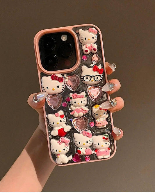 Hello Kitty Pink Heart Diamond Phone Case
