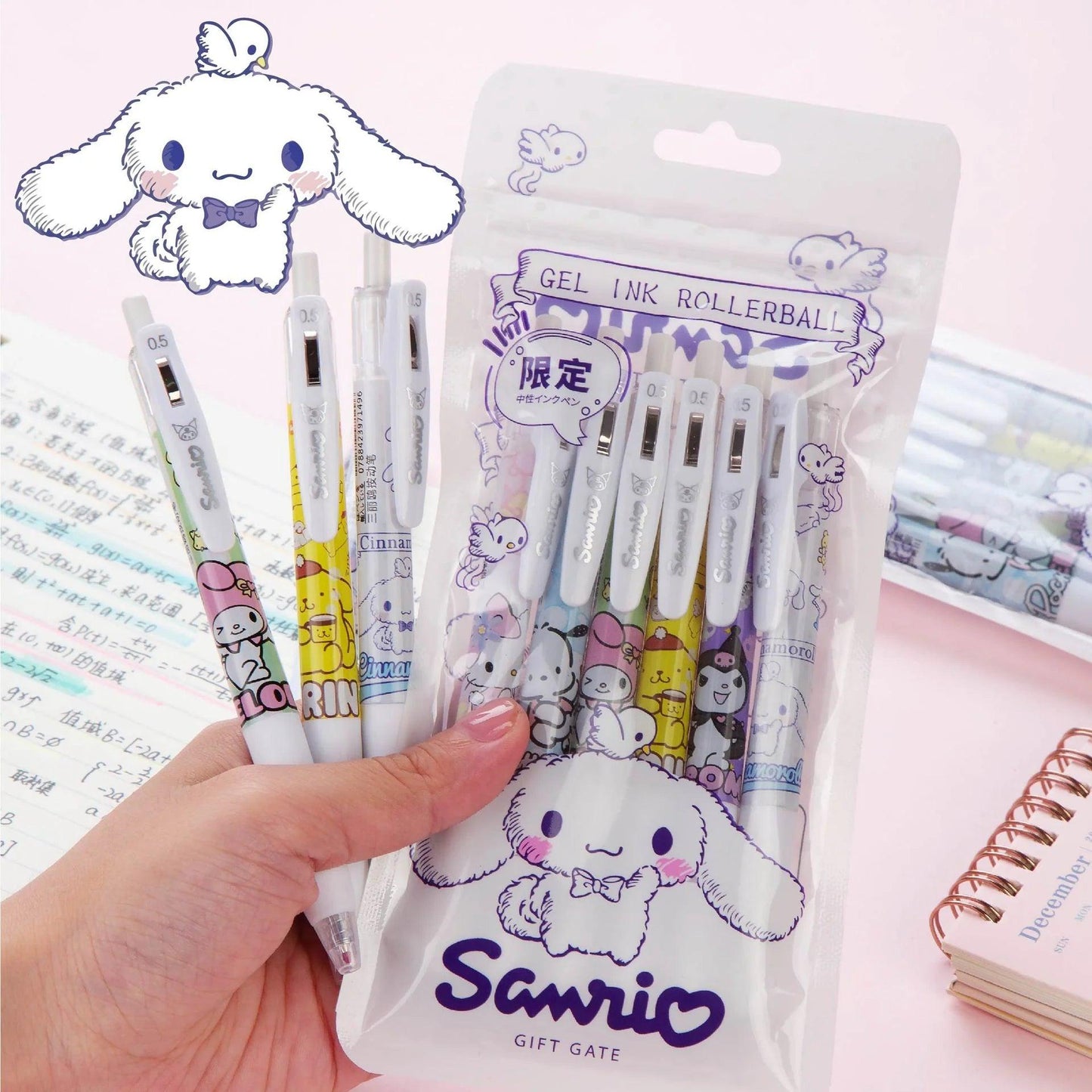 Sanrio Family Pen Pack (6 PCs) – In Kawaii Shop