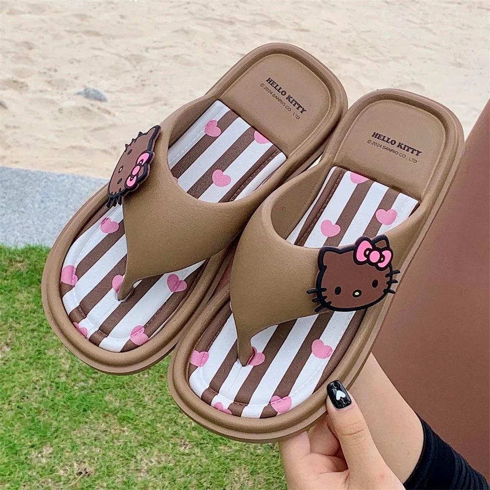 Tanned Hello Kitty Flip flop Slippers In Kawaii Shop