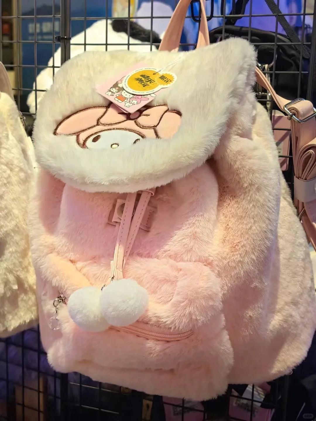 Sanrio Fluffy Backpack In Kawaii Shop