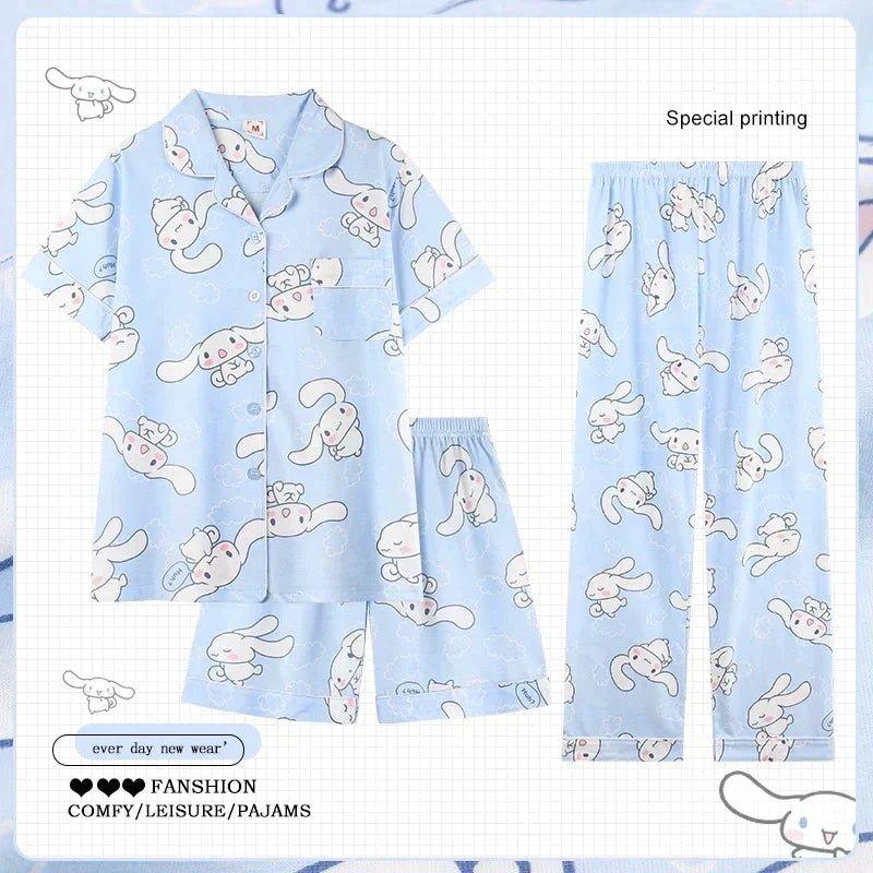 Cinnamoroll My Melody Pajama Set 3PCs In Kawaii Shop
