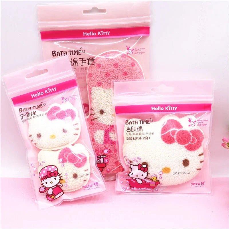 Hello Kitty Facial Sponge & Shower Glove In Kawaii Shop